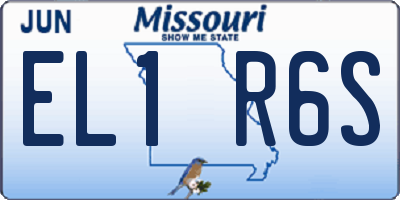 MO license plate EL1R6S