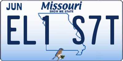 MO license plate EL1S7T