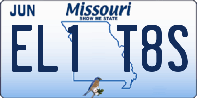 MO license plate EL1T8S