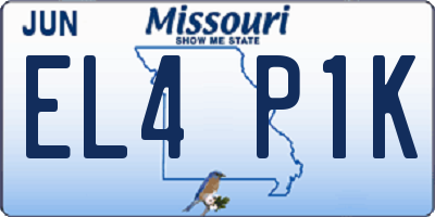 MO license plate EL4P1K