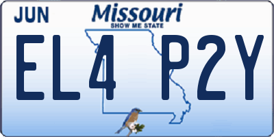 MO license plate EL4P2Y