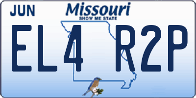 MO license plate EL4R2P