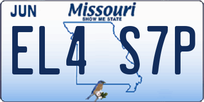 MO license plate EL4S7P