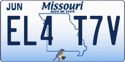 MO license plate EL4T7V