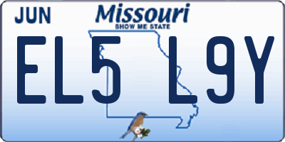 MO license plate EL5L9Y