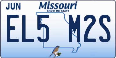 MO license plate EL5M2S
