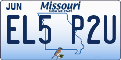 MO license plate EL5P2U