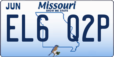 MO license plate EL6Q2P