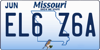 MO license plate EL6Z6A