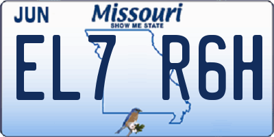 MO license plate EL7R6H