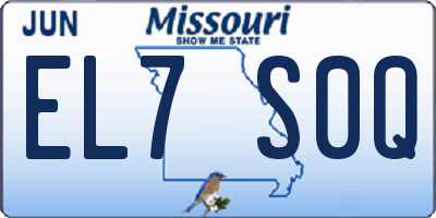 MO license plate EL7S0Q