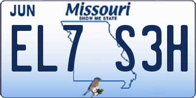 MO license plate EL7S3H