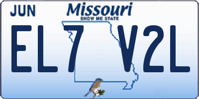 MO license plate EL7V2L