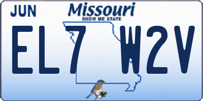 MO license plate EL7W2V