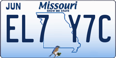 MO license plate EL7Y7C