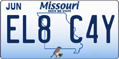MO license plate EL8C4Y