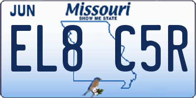 MO license plate EL8C5R