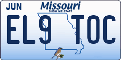 MO license plate EL9T0C