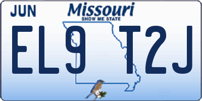 MO license plate EL9T2J