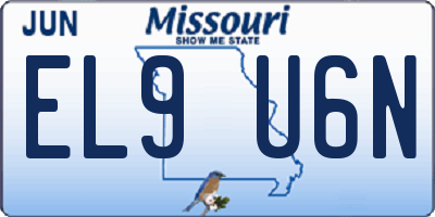 MO license plate EL9U6N