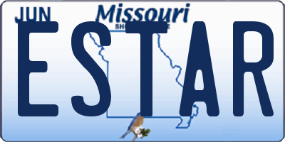 MO license plate ESTAR