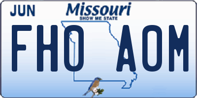 MO license plate FH0A0M