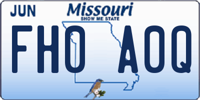 MO license plate FH0A0Q