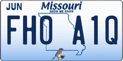 MO license plate FH0A1Q