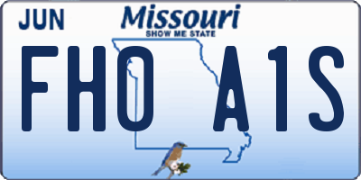 MO license plate FH0A1S