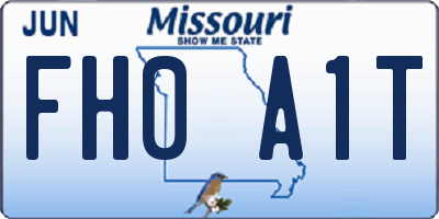 MO license plate FH0A1T