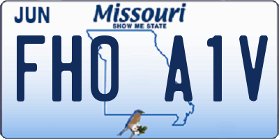 MO license plate FH0A1V