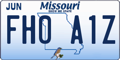 MO license plate FH0A1Z