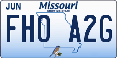MO license plate FH0A2G