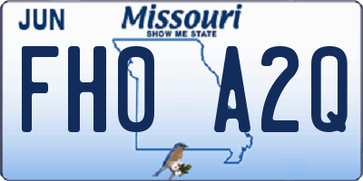 MO license plate FH0A2Q