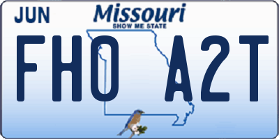 MO license plate FH0A2T