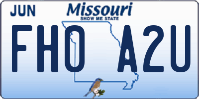 MO license plate FH0A2U