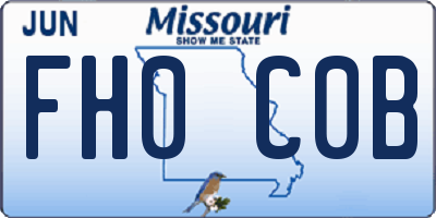 MO license plate FH0C0B