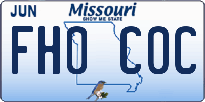 MO license plate FH0C0C