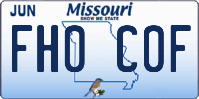 MO license plate FH0C0F