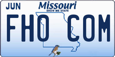 MO license plate FH0C0M