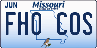 MO license plate FH0C0S