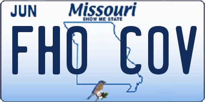 MO license plate FH0C0V
