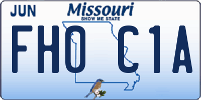 MO license plate FH0C1A