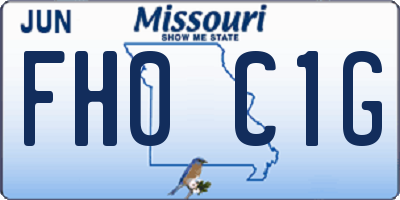 MO license plate FH0C1G