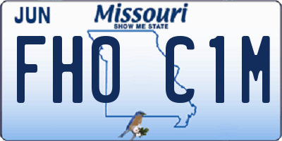 MO license plate FH0C1M