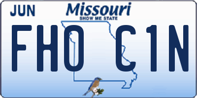 MO license plate FH0C1N