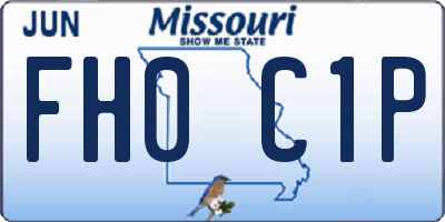 MO license plate FH0C1P