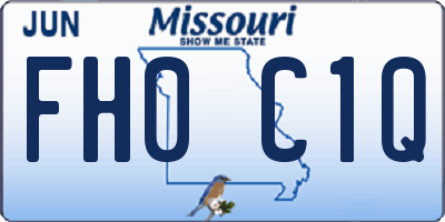 MO license plate FH0C1Q