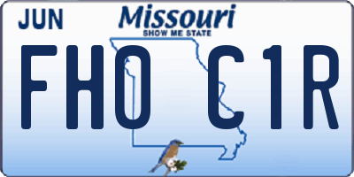 MO license plate FH0C1R
