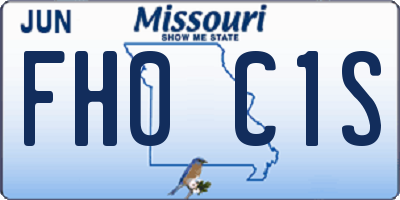 MO license plate FH0C1S